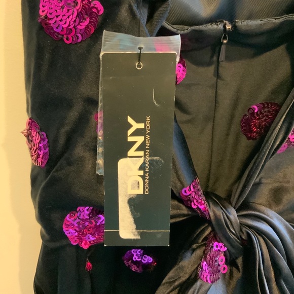 DKNY navy silk dress NWT - Picture 4 of 4